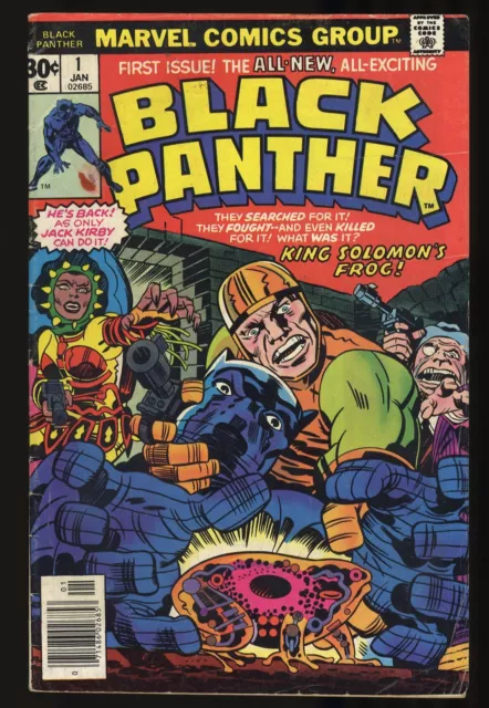 Black Panther #1 VG- 3.5 1st Solo Title! Kirby Art! Marvel 1977