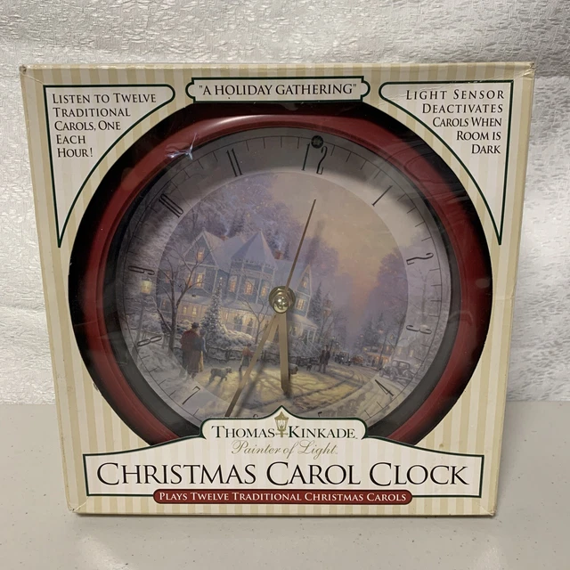 THOMAS KINKADE CHRISTMAS Carol Clock Plays 12 Traditional Christmas