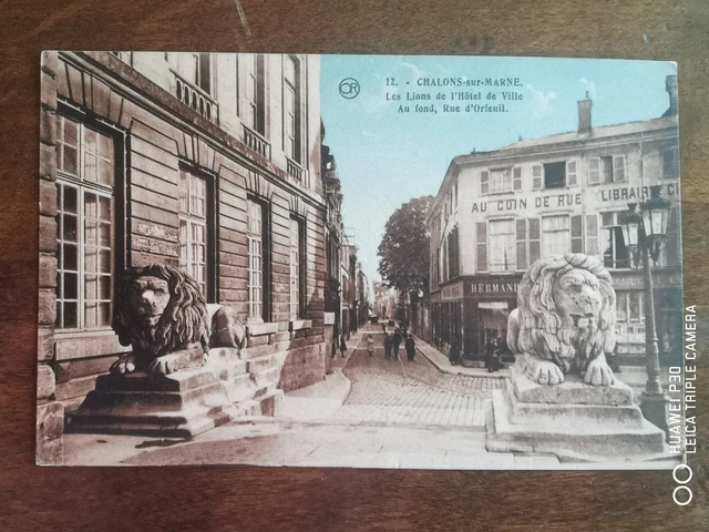 CPA - 51 - CHALONS-SUR-MARNE - Les Lions de l'Hôtel de Ville