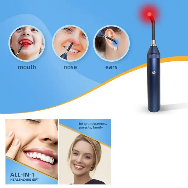 Dispositivo de terapia infrarroja de mano extraíble con luz roja -50% terapia OFF labios O5L3