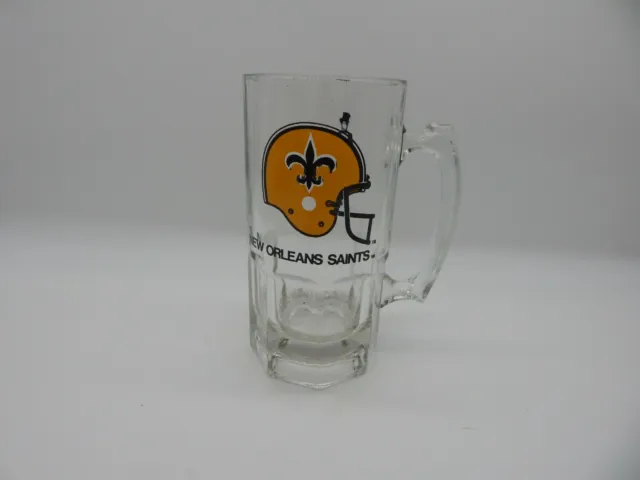 Vintage New Orleans Saints Slim Jim Large Glass Mug