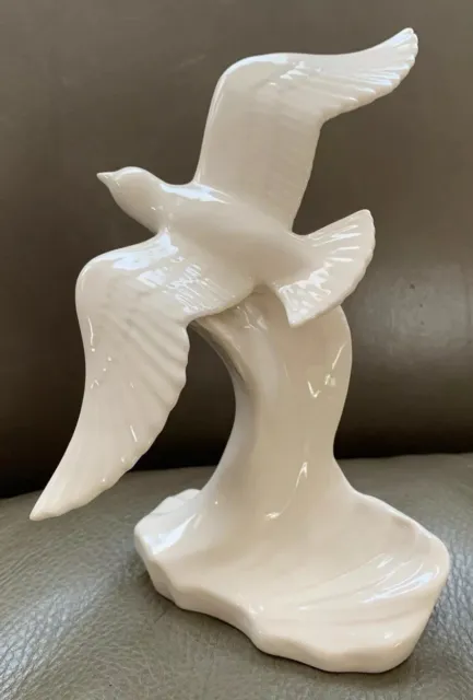 Dwight Morris Designer King wood Ceramics Ohio Seagull on a Wave Figurine 7.5”h