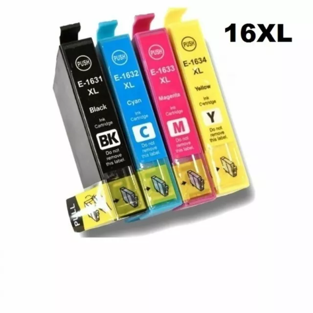 4 CARTUCCE Formato 16 XL COMPATIBILI con Stampante Epson WorkForce WF2760 DWF