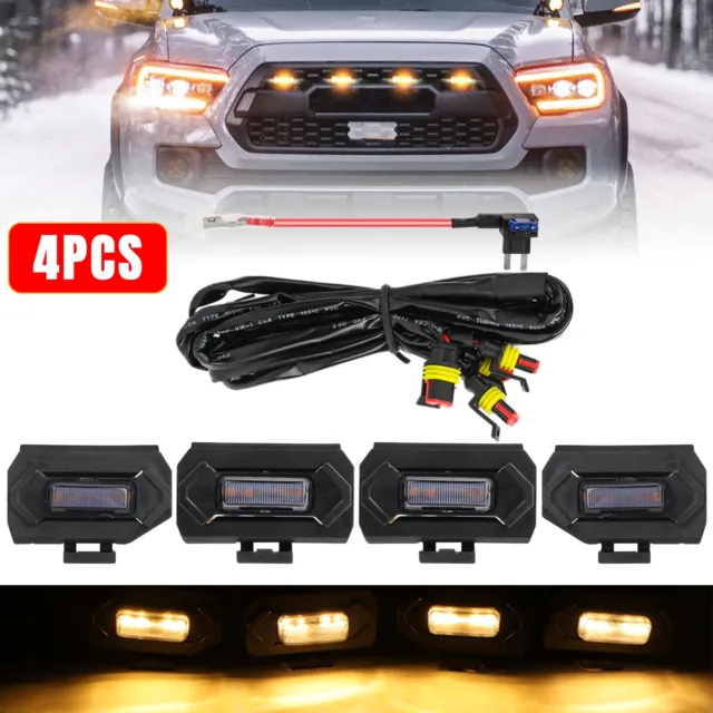 Raptor Style Amber LED Grille Lights For 2020-22 Toyota Tacoma TRD Sport Offroad