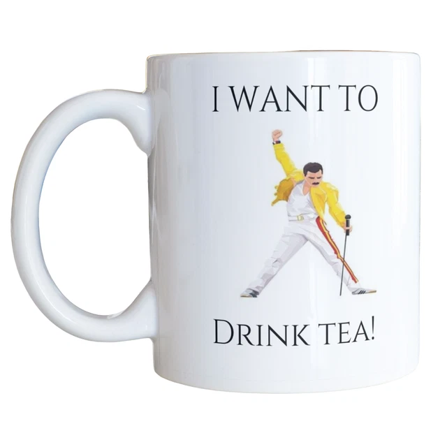 "I Want To Drink Tea" - Mug  Funny Birthday Christmas Gift Mug 11oz
