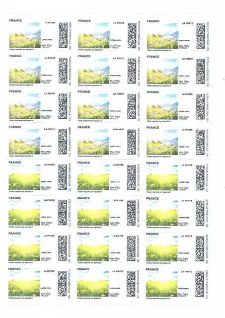 24 timbres france neufs pour affranchissement 500g