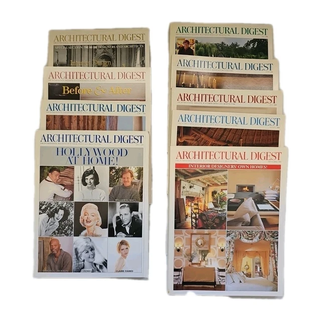 ARCHITECTURAL DIGEST MAGAZINES Interior Design Ads Lot of 9 Dated 2000 ...