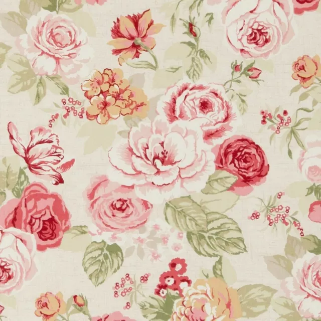 Clarke and Clarke Genevieve Old Rose 100% Cotton Fabric