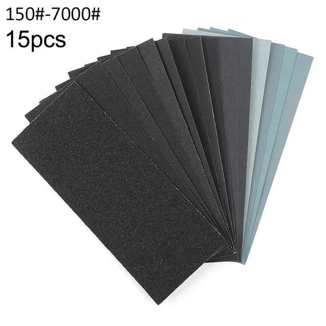 Set versatile di 15 pz carta vetrata 1507000 per levigatura a umido e a secco