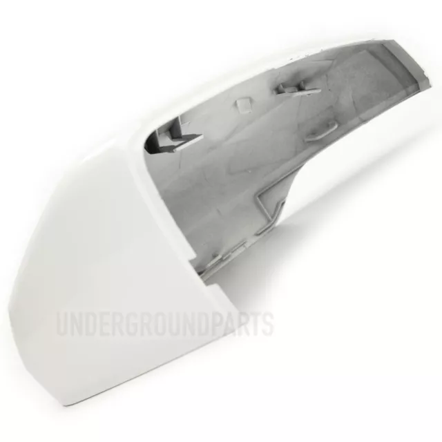 VW POLO mk6 18  PURE WHITE DOOR WING MIRROR COVER CAP CASING RIGHT DRIVERS SIDE