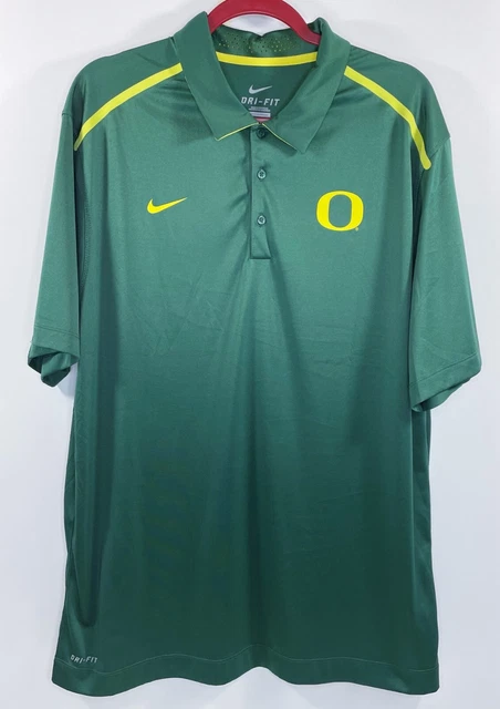 Oregon Ducks Nike Golf Dri-Fit Mens Size XL Polo T-Shirt Tee Green Tagless NCAA