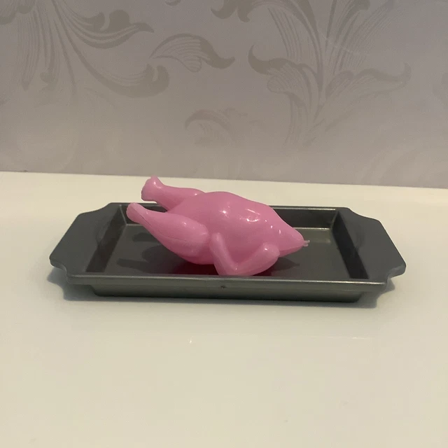 Barbie Dream House Size Roast Chicken Turkey On Baking Tray (S7)