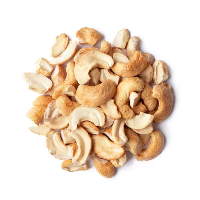 Dry Roasted Cashew Halves and Pieces – Unsalted Oven Roasted, Kosher, Vegan