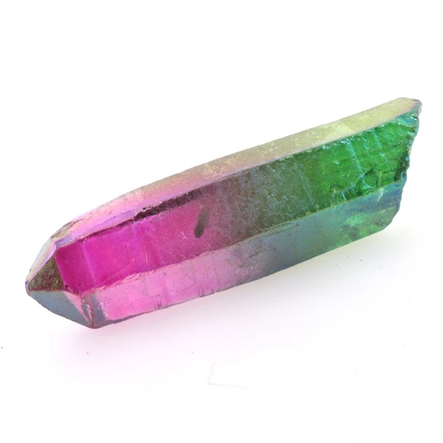 Watermelon Aura Quartz Lemurian Seed 2in Terminated Point 75ct Crystal #19