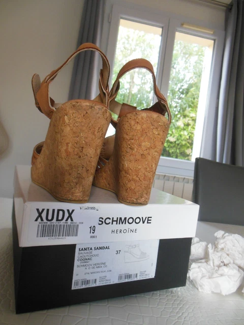 Sandales Compensées En Cuir Blanc San Marina - Taille 36, Parfait état