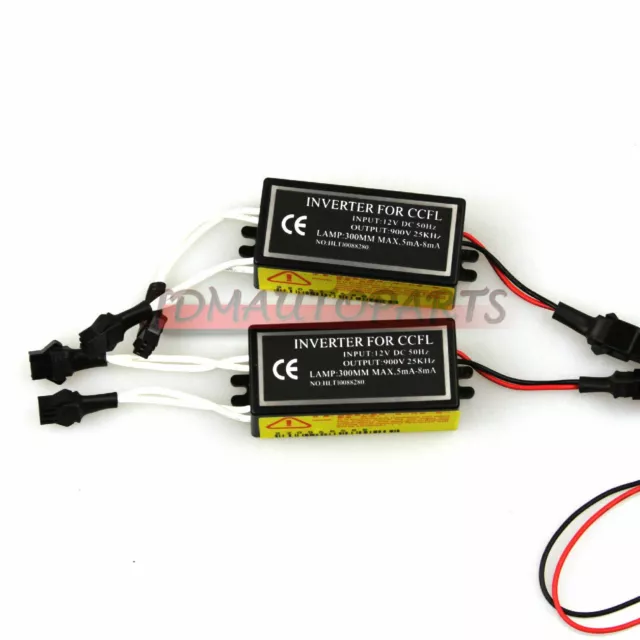 2X Kdm Performance Ccfl Halo Ring Devil Angel Eyes Light Inverter Ballast 12V