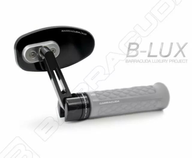 Barracuda coppia specchi SKIN-R BAR END B-LUX nero non omologato