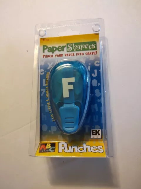 E K Success ""Paper Shapers F"" estuche superior perforado F PSM05CS letra alfabeto nuevo en caja