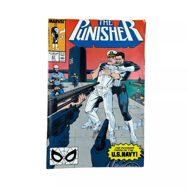 MARVEL comics the punisher  volume 1 no 27 vintage comic book VGC US NAVY