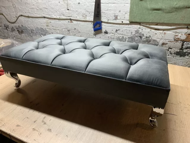 Handmade Large Chesterfield Footstool Coffee Table