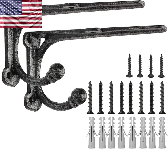 Floating Shelf Brackets Metal Wall Hooks Cast Iron Coat Hooks Wall Shelves