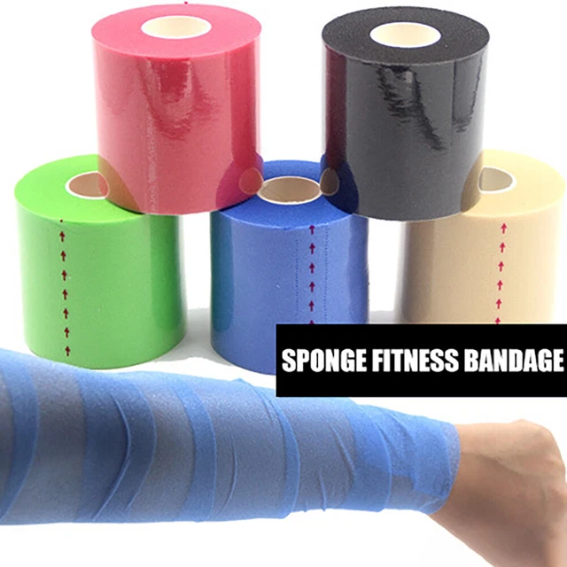 Bendaggio Sport Fitness Nastro Traspirante Fitness Esercizio Spugna Bendaggio Portatile