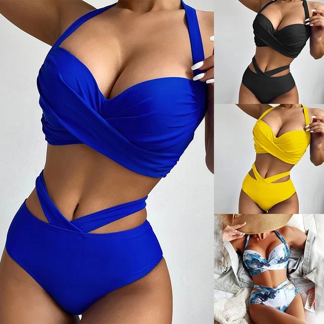Bas De Maillot De Bain Taille Haute Femme - Bikini Gainant Ventre Plat, Coupe Triangle, Doublure - Tissu Nylon/élasthanne Imperméable