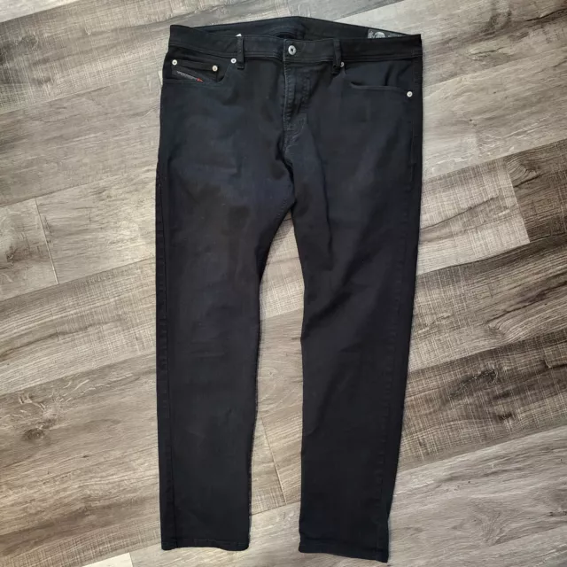 Diesel THAVAR-XP Men's Slim-Skinny Jeans (Black) Size 38X32