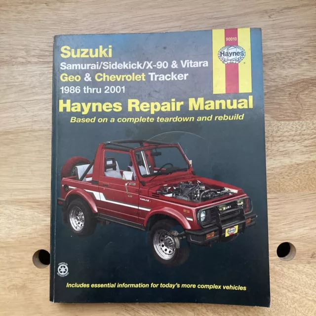 Repair Manual Haynes 90010 SUZUKI GEO CHEVROLET TRACKER X-90 VITARA 1986-2001