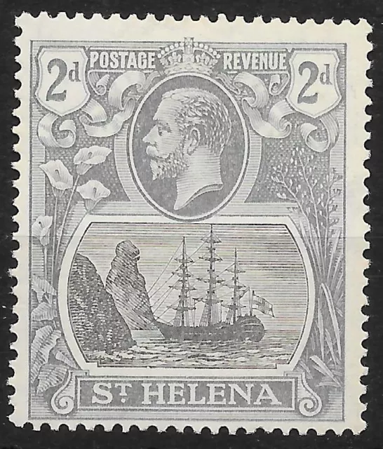 ST.HELENA SG100c 1923 2d GREY & SLATE CLEFT ROCK VAR MTD MINT (m)