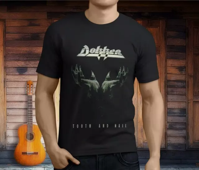 DOKKEN Rock Band Mens Black T-Shirt Gift For Birthday