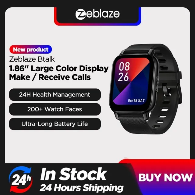 Zeblaze Btalk Smartwatch 1,86 Zoll großes Farbdisplay Sprachanrufe Gesundheit...