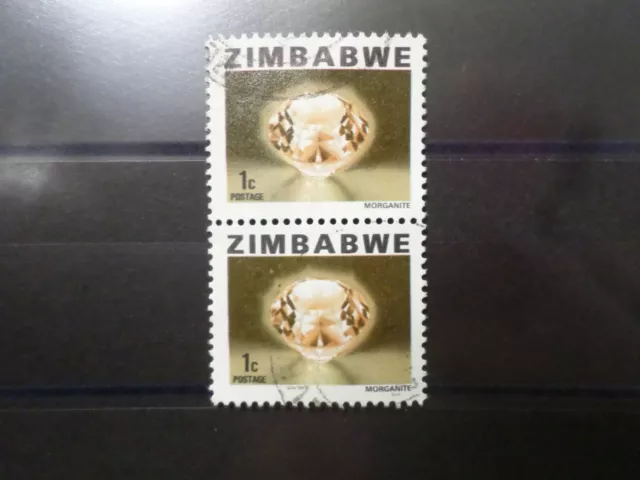 ZIMBABWE timbres THEME MINERAUX, MORGANITE, oblitéré, used