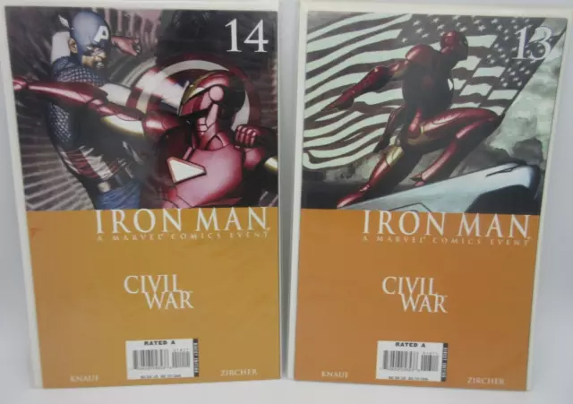 Iron Man #13,14 (2006) NM Civil War