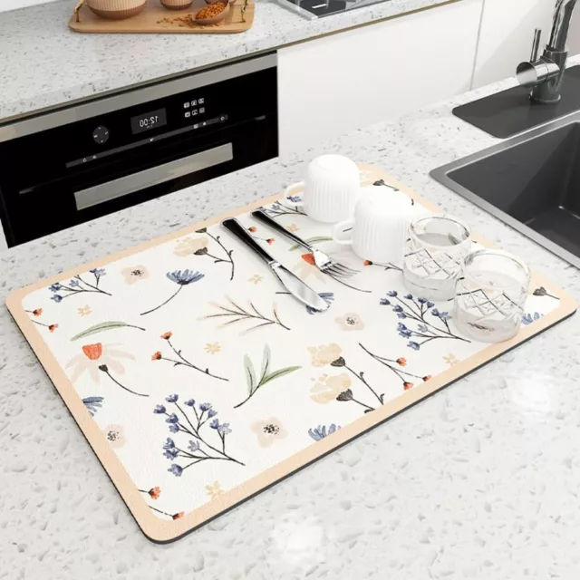 Non-Slip Countertop Protector Pad Coffee Draining Pad Tableware Mat Placemat