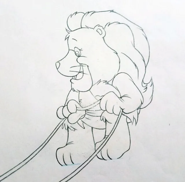 Care Bears Cartoon Animation Sketch, hand drawn production artwork, rare