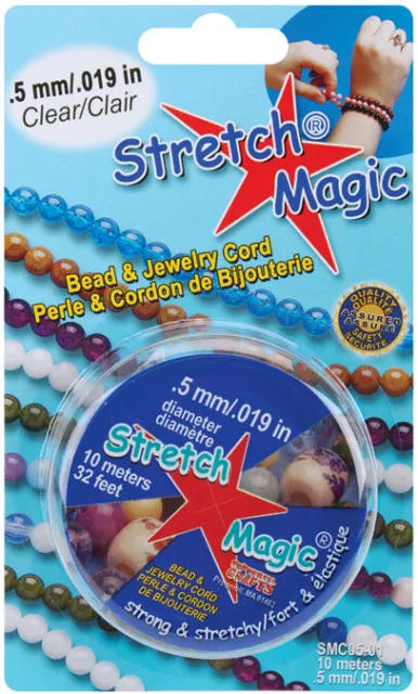 Pepperell Stretch 0.5mm Magic Bead and Jewelry Cord, 10m, Clear