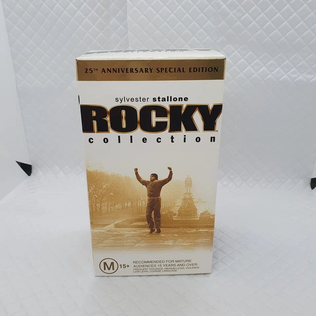ROCKY VHS TAPE Sylvester Stallone 3 VHS Tapes 25th Anniversary Edition Box Set 10.00 PicClick AU