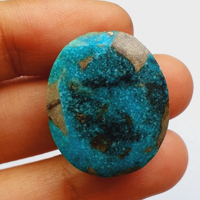 38 Ct Natural Persian Turquoise 24mm Oval Cabochon Huge Turquoise Gemstone d887