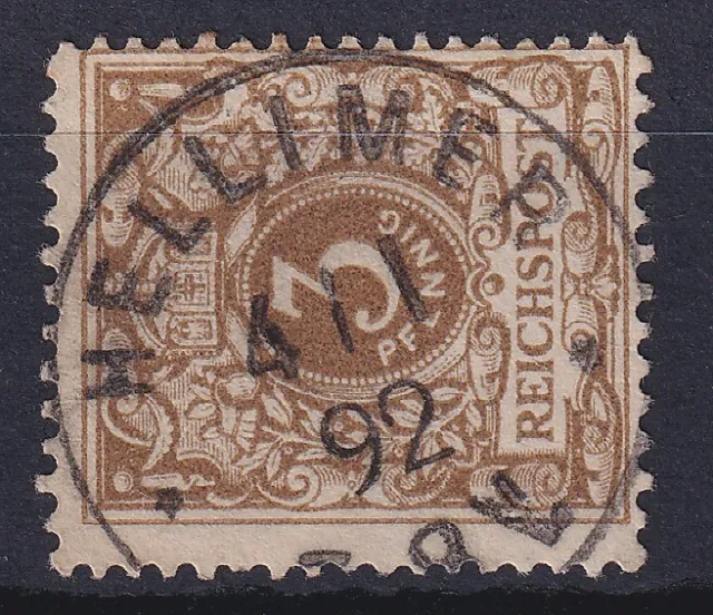 58435) HELLIMER Lothringen OPD Metz Stempel 1892 auf Mi.-Nr. 45