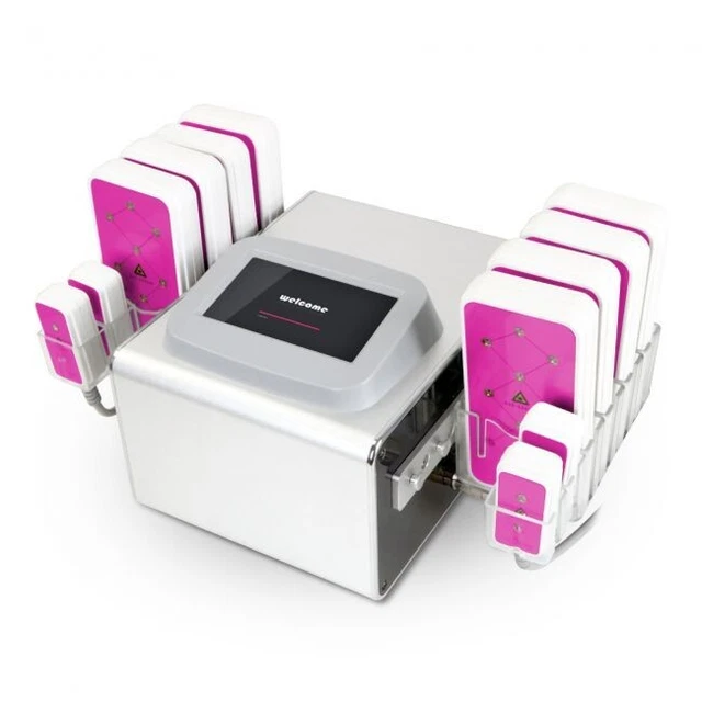 New 650NM LED Laser 5MW LED Laser Slimming Machine 8big 4 Small Pads 440MW