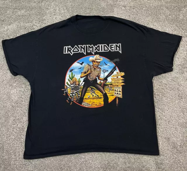 Iron Maiden Shirt Mens 2XL Black The Book Of Souls World Tour 2017