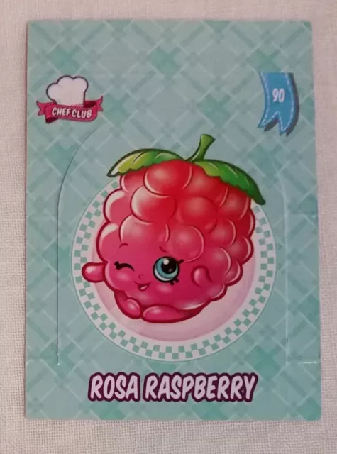 Shopkins Season 5-6 Collector Card 90 Rosa Raspberry Pop Up Card - Free Post