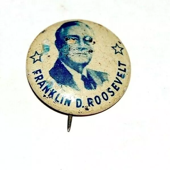 1944 FRANKLIN D ROOSEVELT FDR campaign pin pinback button political president