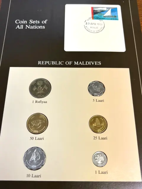 MALDIVES "Coins Sets of All Nations" 6-Coin UNC Type Set