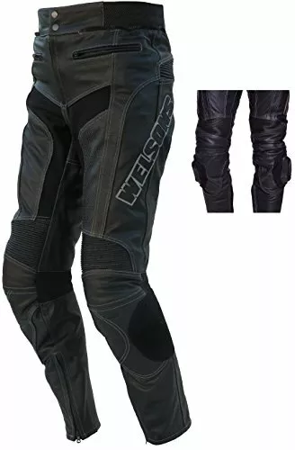 Protectwear Moto - pantaloni di pelle nera WMT-401, taglia 58 / 3XL (X8Q)