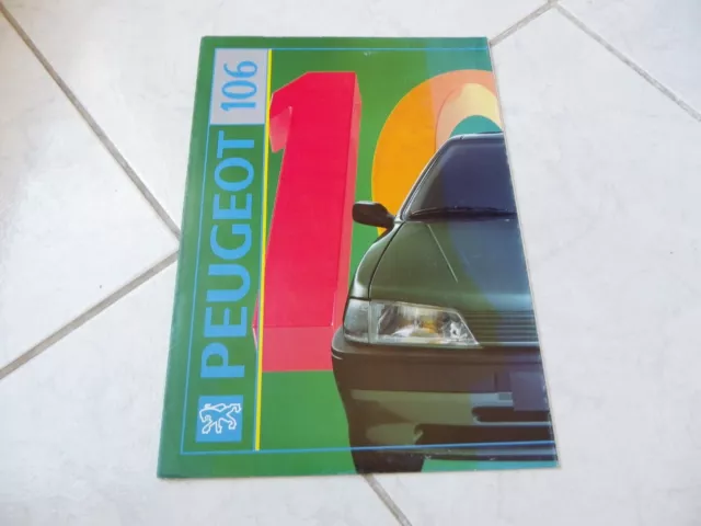 Peugeot 106 1992 NL brochure catalogue dépliant prospectus commercial
