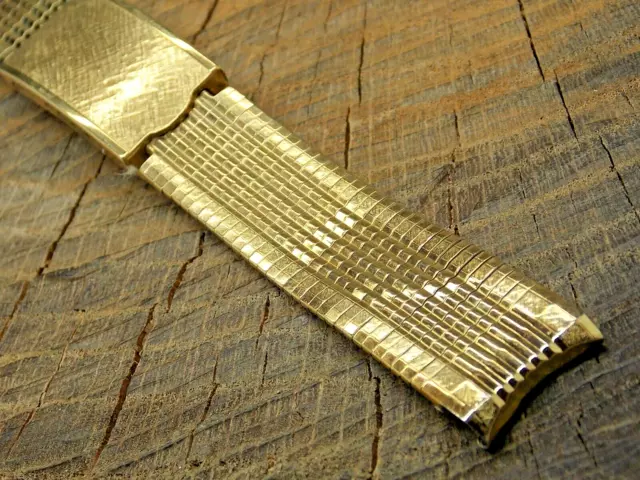 Kestenmade USA Vintage NOS Unused Watch Band 17.5mm Gold Filled Deployment Clasp