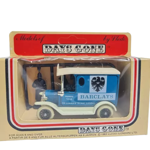 Lledo London 1983 Model of Days Gone Delivery Truck Ford Barclays Blue White