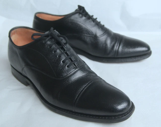 Scarpe Oxford Church Buckden misurate in pelle caviale nero grani 80F 108